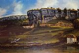 Gustave Courbet Canvas Paintings - Landscape of the Ornans Region